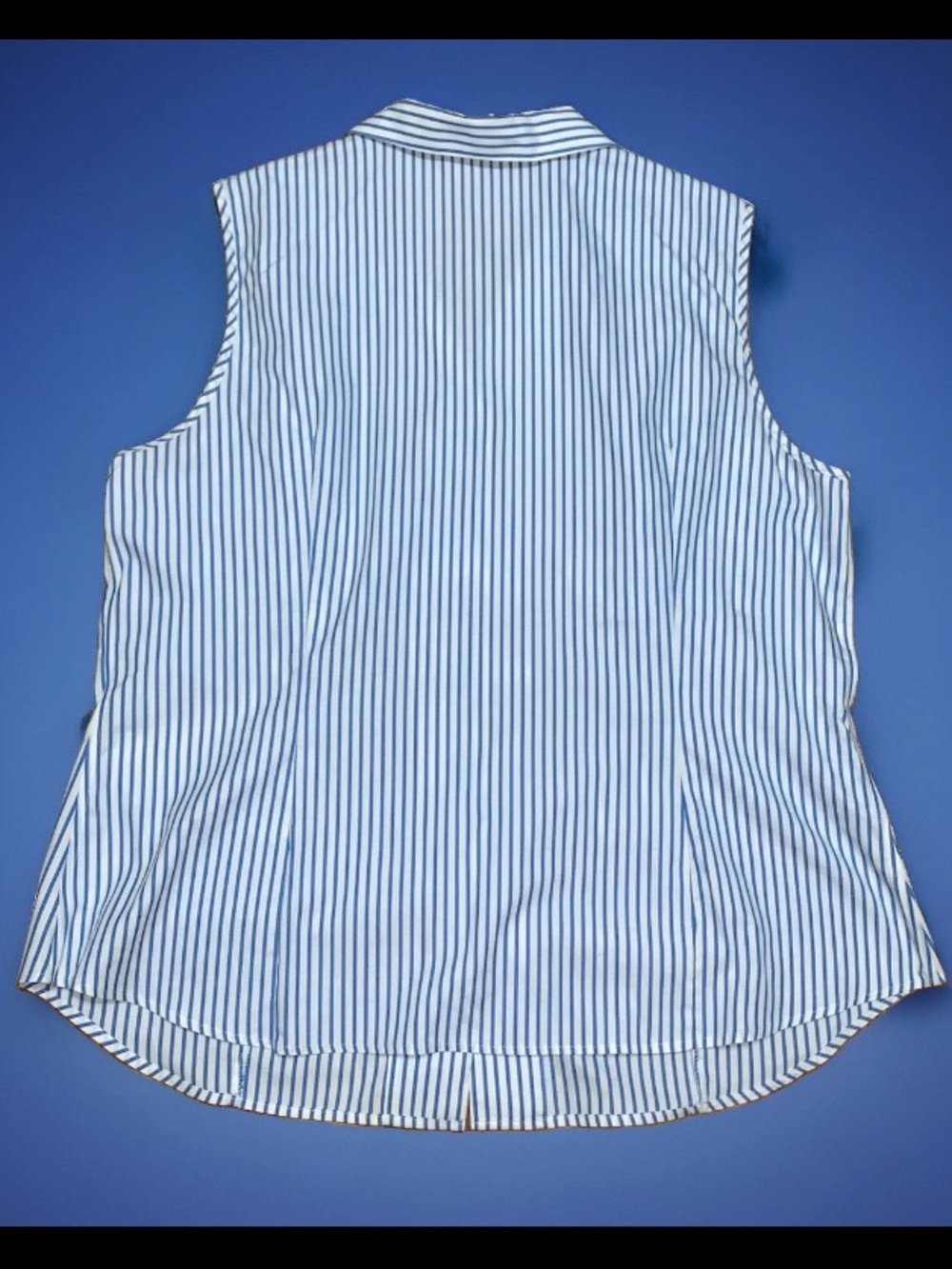 Jones New York Signature Women's Sleeveless Striped Button Down Shirt - Picture 2 of 5